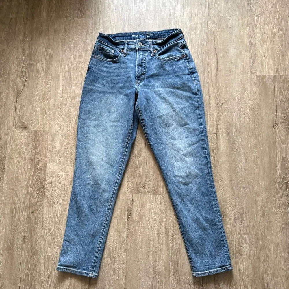 Old Navy OG High Rise Curvy Straight Blue 4 Women's Jeans